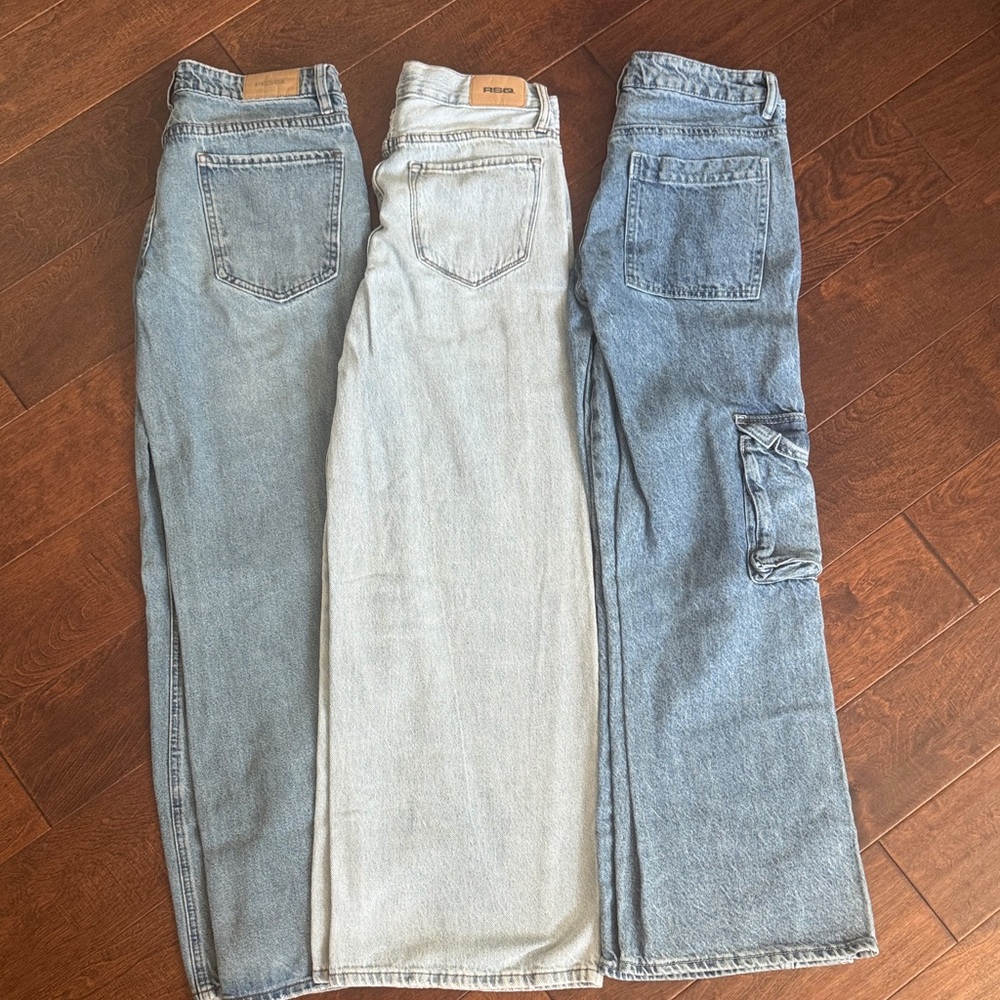 3 pairs women’s jeans- 2 RSQ, 1Pacsun